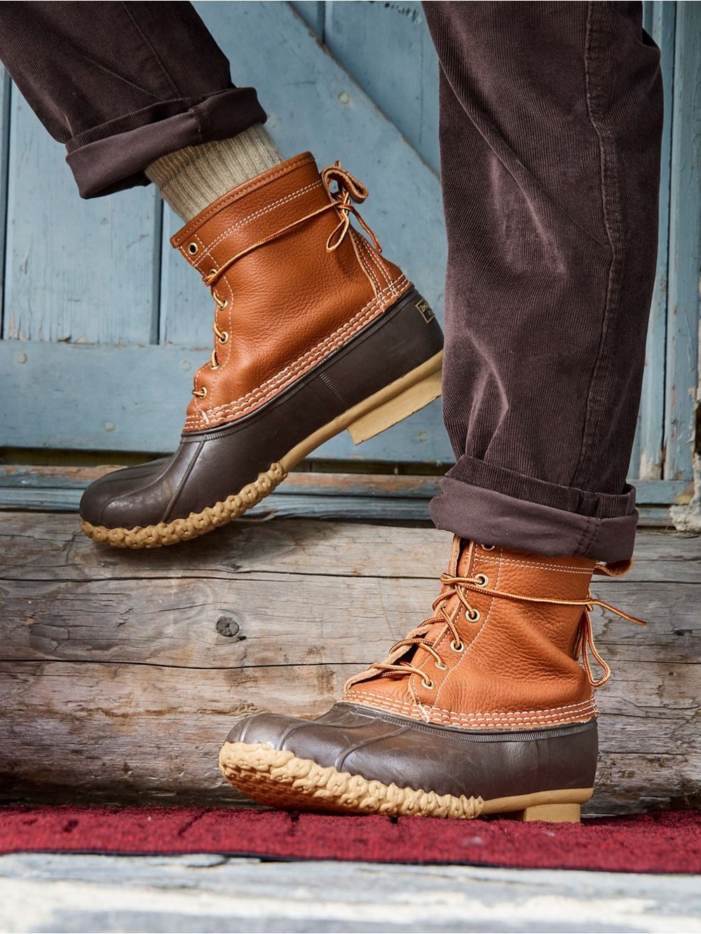 LL Bean Men's Bean Boots 8", Flannel-Lined Insulated Duck Boot Size 12
